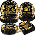 200Pcs 30th Birthday Party Tableware Set, Back in 1996 Birthday Party Decorations Supplies for Men Women Cheers to 30 Years Birthday Party Dessert Plates Napkins Forks Favors, Serve 50