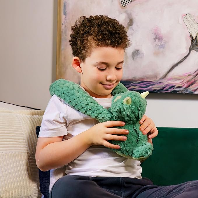 HUGIMALS Hugarounds Zephyr the Dragon 2.5 lb Microwaveable Weighted Plush Neck & Shoulder Wrap | Soothing, Comforting Hugs for Self-Care & Relaxation | Unscented for Ages 2+