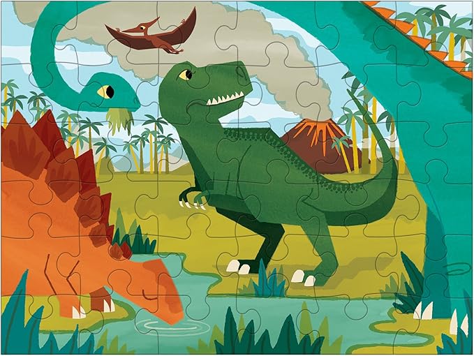 Mudpuppy Dinosaur Park – 36 Piece Puzzle To Go Featuring A Vibrant Prehistoric Landscape Perfect Travel Activity For Children Ages 3 and Up