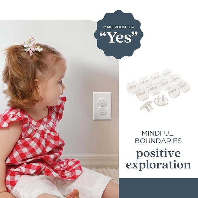 Dreambaby Plastic Baby Safety Outlet Plug Covers - 48 Pack - Outlet Covers Baby Proofing