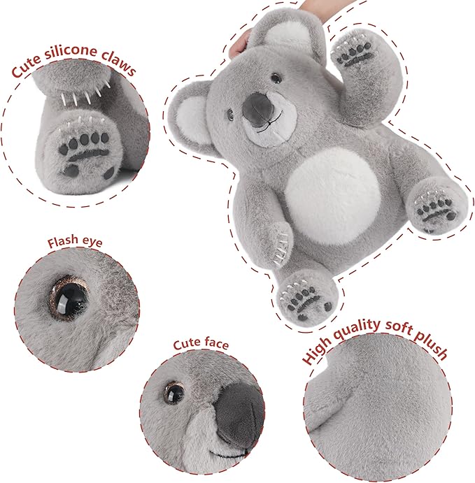 Niuniu Daddy 14" | 3.5 Pound Koala Weighted Stuffed Animal Plush, Giant Koala Pillowfort Lap Plush Toys for Kids Adults Baby, Large Cute Body Pillow for Gift Present Birthday Christmas Holiday