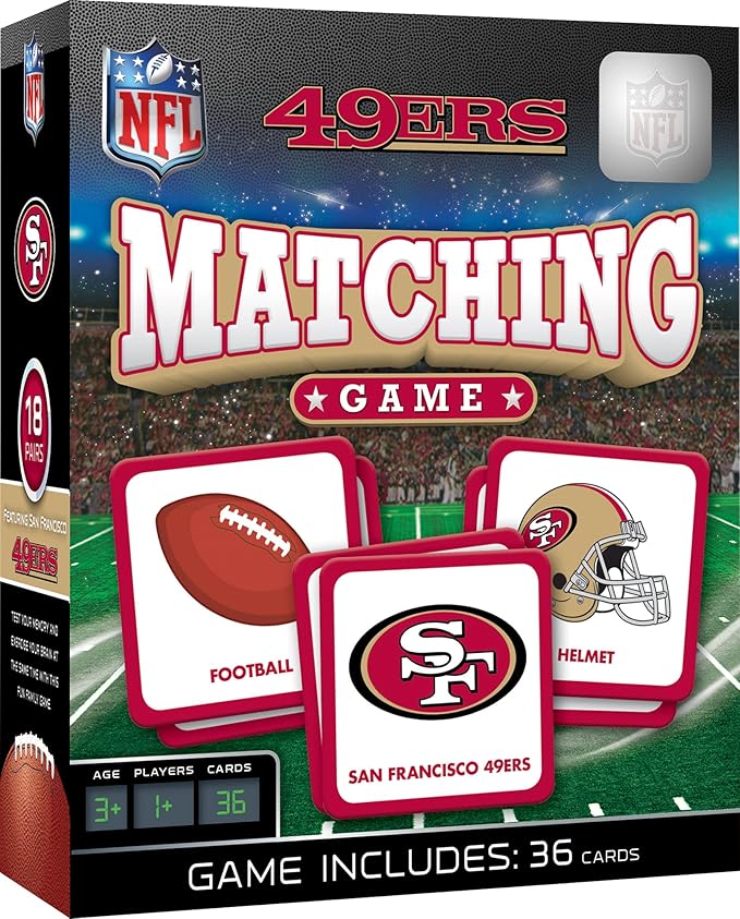 MasterPieces Officially Licensed NFL San Francisco 49ers Picture Matching Card Game for Kids and Families