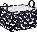 MAIZMZ Halloween Storage Basket Pumpkin Ghost Gift Basket for Kids Foldable Toy Box Waterproof Organizer Bin Laundry Nursery Hamper for Home Office Dorm Closet Shelf