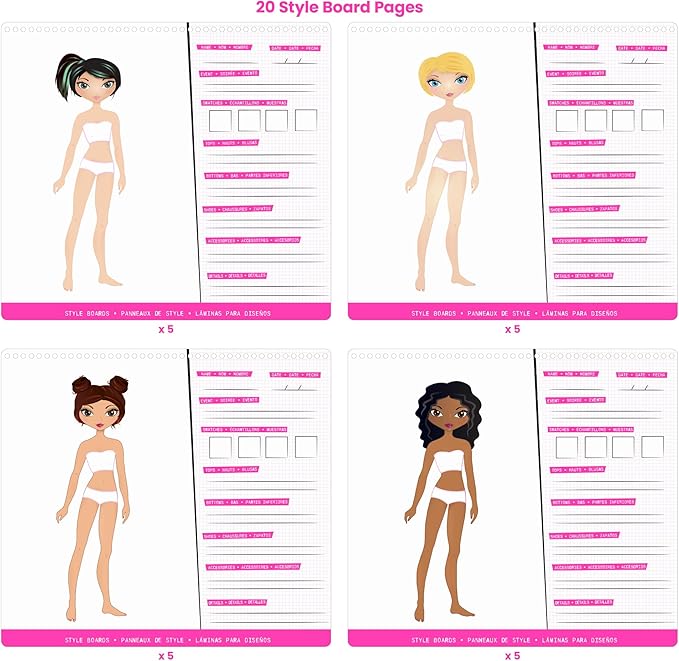 Fashion Angels Designer Kit for Girls, Fashion Activity Sticker Book with 700+ Stickers, Road Trip Essentials, Ideal for Kids Ages 6+
