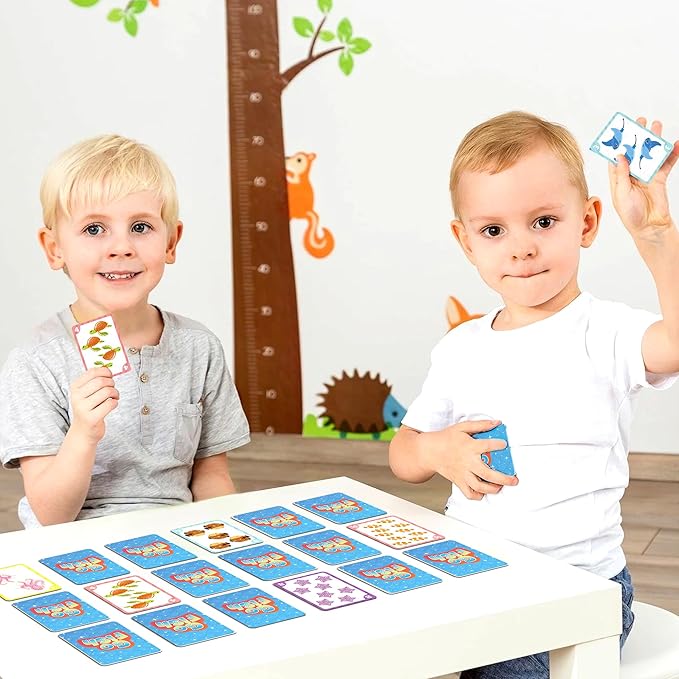 Kids Card Games, Go Fish Card Game, Old Maid Card Game, Card Games For Kids 4-8, Fun Educational Cards for Toddler 2-4 Years, Great for Family Table Travel Camping Party Classroom Games (2 Pack)