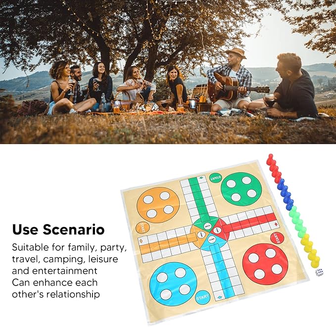 Tbest Snake Flying Chess Game 3 in 1 Interactive Portable Family Dice Game Set with Clear Box for Kids Adults Indoor Outdoor Travel Camping Party
