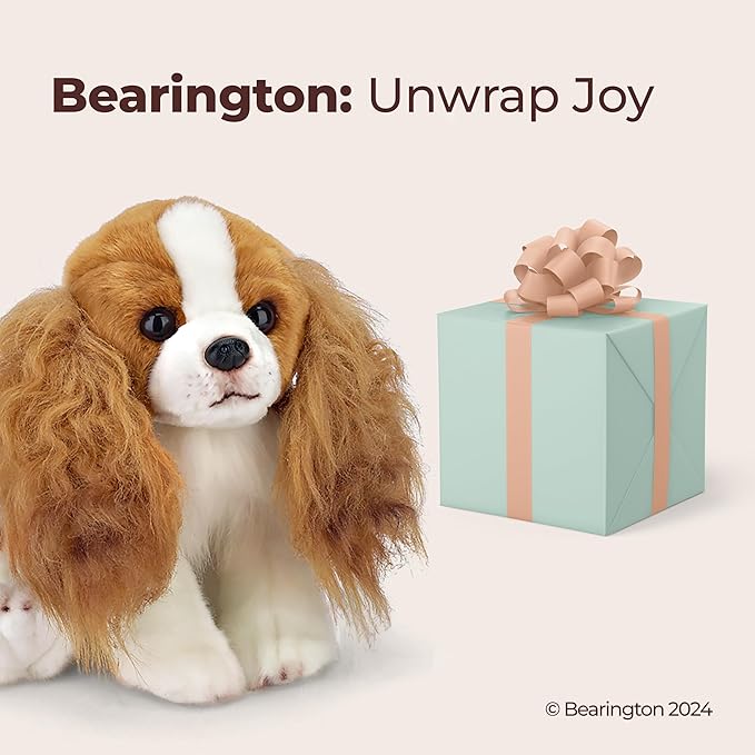 Bearington Sadie Cavalier King Charles Spaniel Plush Stuffed Animal Puppy Dog, 13 inch, for Ages 3-14