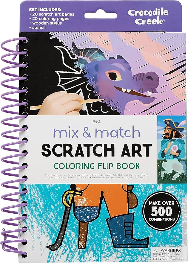 Crocodile Creek Scratch Art Flip Book/Fairytale Magic