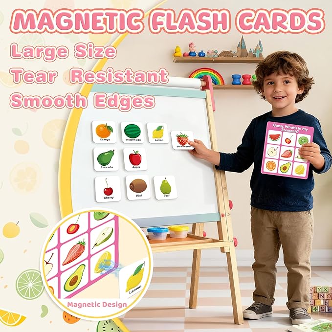 Magnetic Matching Game for Kids Ages 2-4, Feature Memory Game Toddler Learning Toy for Kids 3 4 5, Educational Toy Activities for Boy and Girl