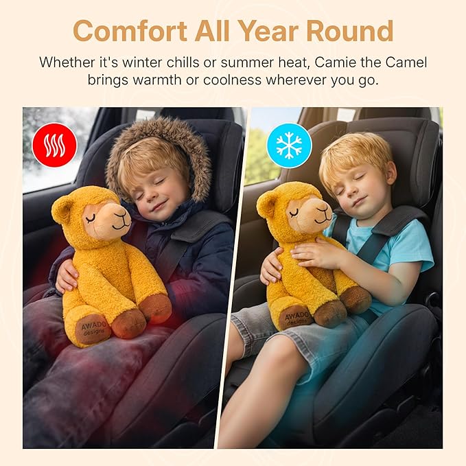 Weighted, Microwaveable & Chillable Lavander Scented Stuffed Animals, Soft & Squishy Plush Camel Toy for Warmth & Comfort - Cuddly Plushie for, Kids, Toddlers & Adults