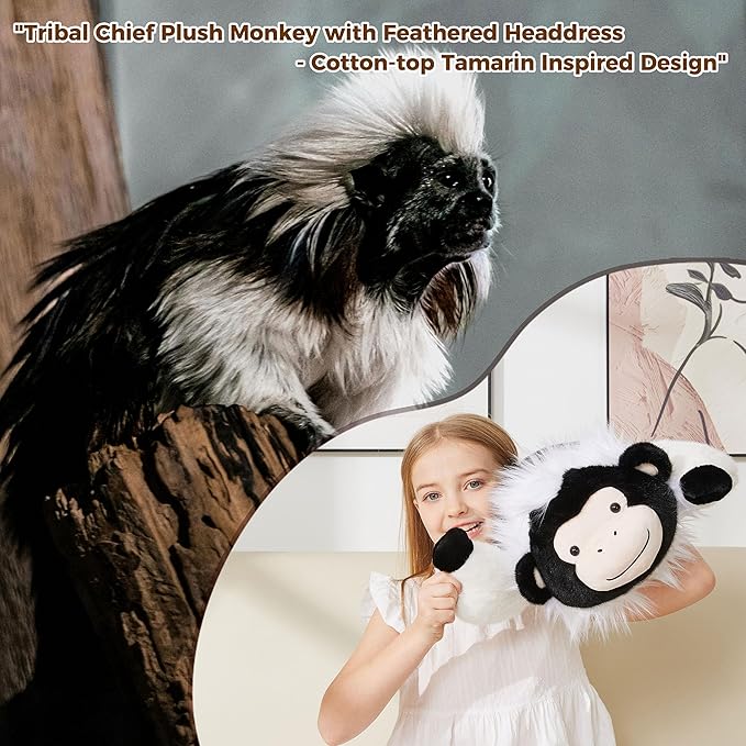GILFWM Weighted Stuffed Animals Monkey - 21.3" Cute Toy Pillow Plushie Gifts for Kids Boys Girls & Adults, 3 lbs Soft Washable Plush Pillowfort
