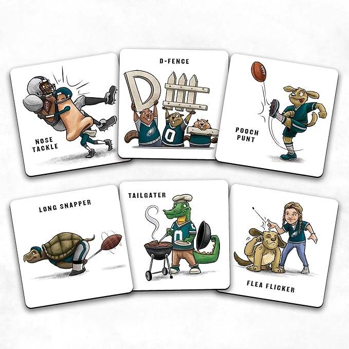 YouTheFan NFL Officially-Licensed Memory Match Game - Humorous, Team-Specific, Original Hand-Drawn Artwork, Fun for the Whole Family, for Fans Young and Old