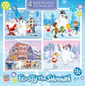 MasterPieces – Jigsaw Puzzle Set for Kids 6+ Years, 4-Pack of 100 Pieces, Educational and Fun Game, Frosty the Snowman Collection, Gift Idea for Children, 8" x 10"