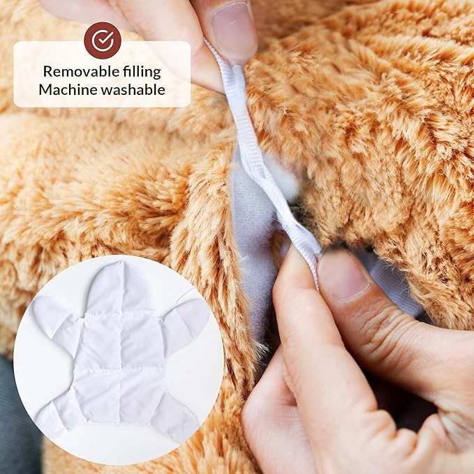ODOXIA Weighted Stuffed Animal for Anxiety | 5 Lbs | Calming & Comforting | Dog Stuffed Animal Sensory | Weighted Plush Toy | for Adults and Kids | Includes Carrying Bag