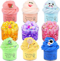 9 Pack Slime Kit, with 3 Jelly Cube Crunchy Slime 3 Cloud Slime 3 Butter Slime, Soft and Non-Sticky, DIY Stress Relief Toys for Girl and Boys, Birthday Gift, Party Favor