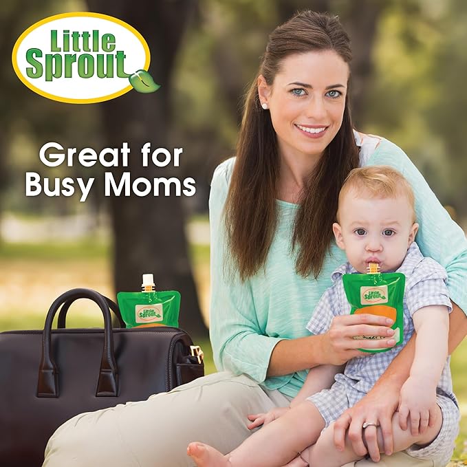 Disposable 6oz Baby Food Storage Pouch Containers, 48 Pack- Write What You Want Squeezable Pouches- Make Homemade Organic Food for Babies/Toddlers- Works with Most Filling Stations Including Infantino