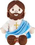 Jesus Plush Doll Jesus Plushie Stuffed Toy Christian Stuff Religious for Kids Christening Easter 13" (Blue)