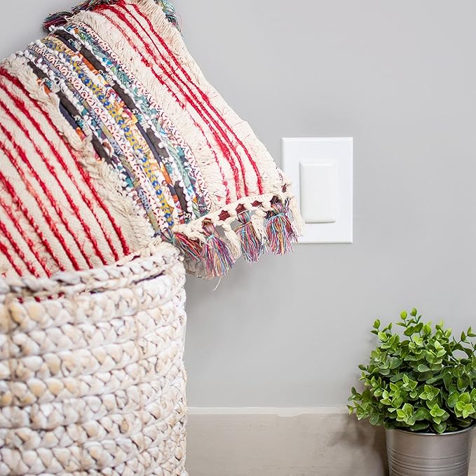 Qdos Safety StayPut Double Outlet Plug Cover - One Plug Covers Both Outlets! Secure Fit and Beveled Edges Prevent Small Fingers from Removing Unlike Other Products| Fits All Outlets | 12 Pack | White