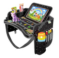 Kids Travel Tray - Waterproof Lap Table with No-Drop Large Tablet Holder - Car Seat Tray - Road Trip Essentials Kids - Car Desk Organizer for Airplane - Toddler Travel Essentials