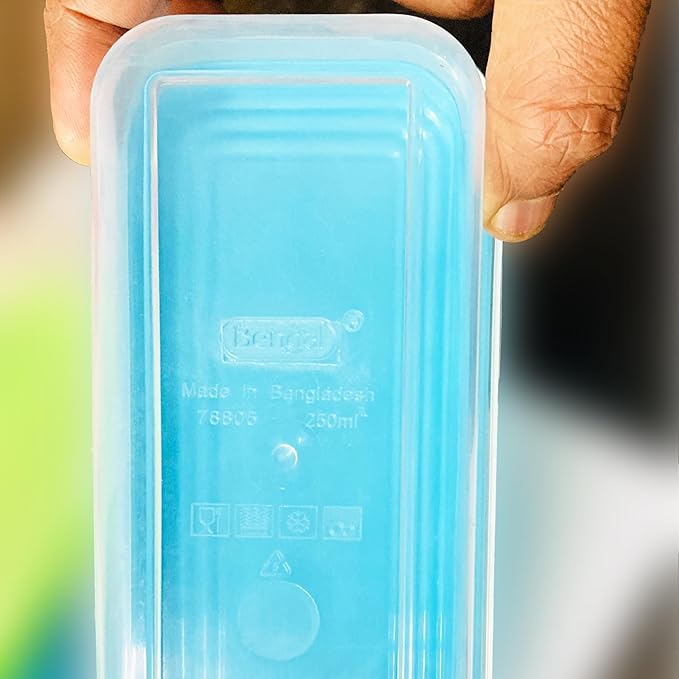 Small Plastic Food Storage Containers with Lids, 8-Pack 8oz (1 Cup / 250 ml) Rectangular Freezer Portion Containers for Leftovers, Spices & Soup, BPA-Free, Stackable, Leak-Resistant, Microwave Safe