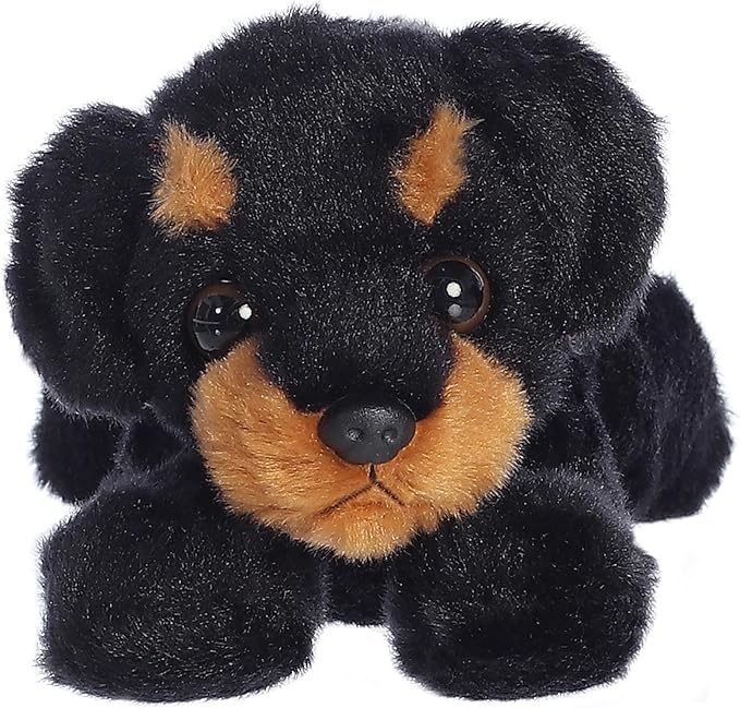 Aurora® Adorable Mini Flopsie™ Raina™ Stuffed Animal - Mini Companions Ready for Playful Adventures - for Kids All Ages, Toddlers, Adults, and Families - Black 8.5 Inches
