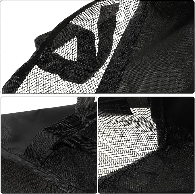 Kisangel Baby Stroller Storage Bag, Baby Stroller Organizer, Oxford Cloth Mesh Bag Pram Bottom Wagon Basket for Nappy Shopping, 13X13X6 Inches