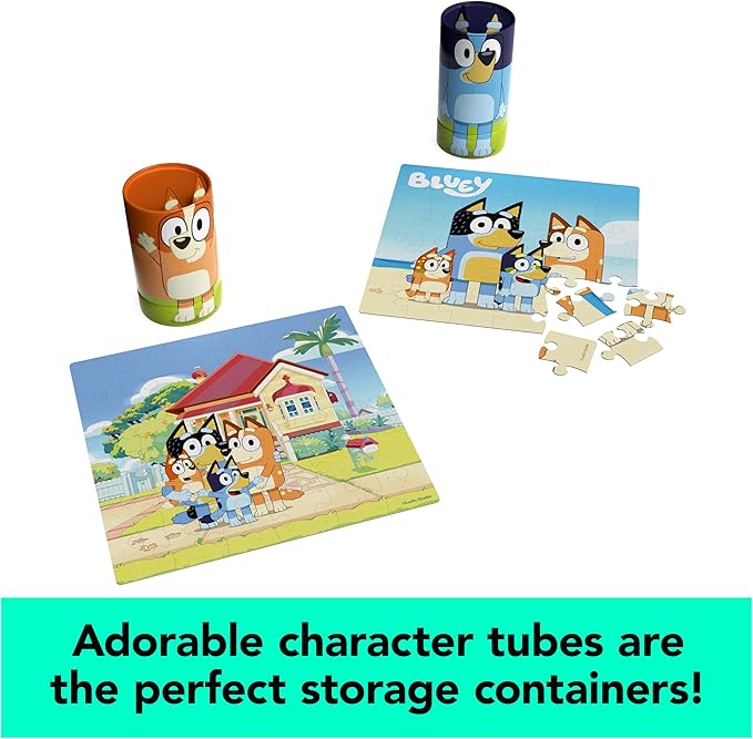 Spin Master Games, Bluey Puzzles 2-Pack, 36 Pieces, Kids Puzzles, Bluey Toys, Preschool Puzzles, for Ages 3 & Up