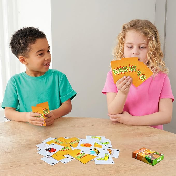 Etyishe Card Games,Card Game for Kids Toddlers Adults,2 Decks of Classic Fun Card Game for Game Nights and Family Gatherings,Great Gifts for Birthday Holiday Easter Basket Stuffers (Crazy 8s & War)
