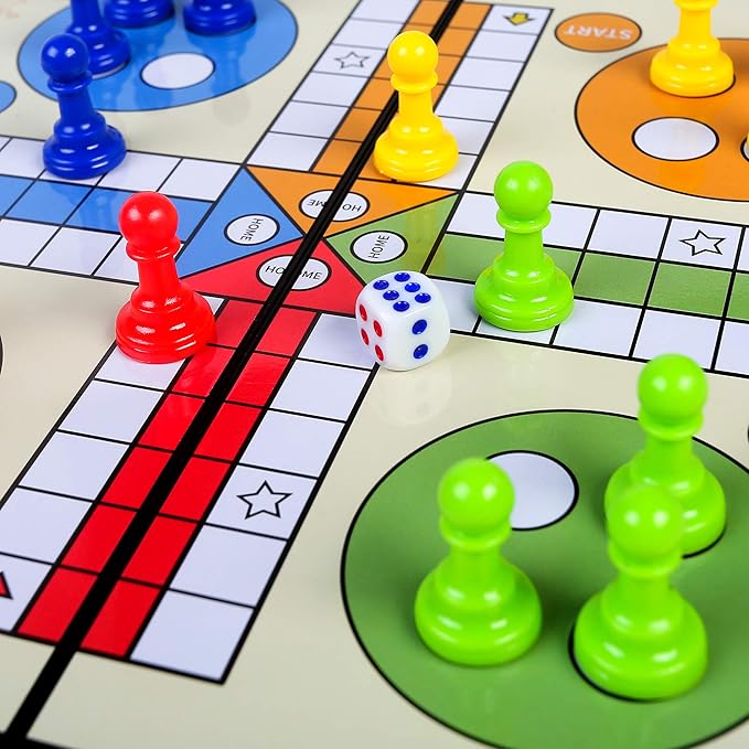 KIDAMI Ludo Magnetic Board Game Set, Folding and Light-Weight for Carrying, Gift for All Age (9.5 X 9.5 inches)