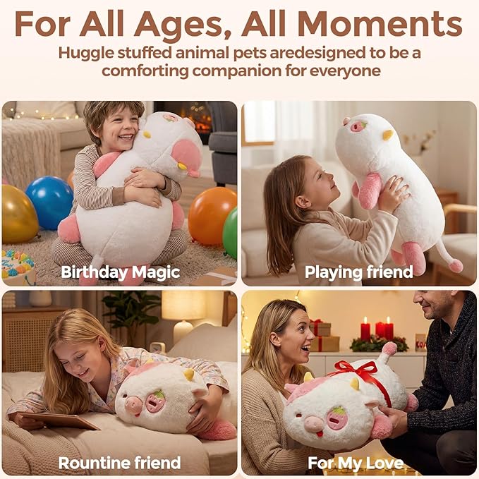 Weighted Stuffed Animals 4.0 Lbs – Weighted Strawberry Cow Plush, Weighted Plush Animals for Kids, Cow Weighted Pillow, Birthday Gifts for Women, Girls and Males (23 inch)