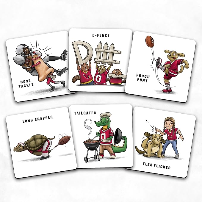 YouTheFan NFL Officially-Licensed Memory Match Game - Humorous, Team-Specific, Original Hand-Drawn Artwork, Fun for The Whole Family, for Fans Young and Old