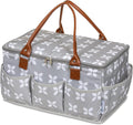 Moteph Extra Large Diaper Caddy, Craft, Toy Organizer with Zip-Top Cover with Waterproof Wet/Dry Bag - Perfect for Baby Shower