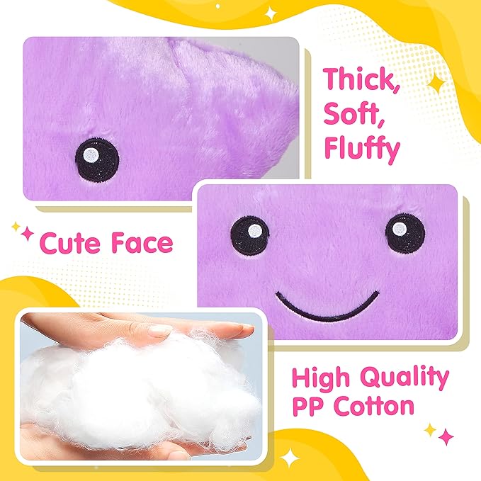 WEWILL 13'' Creative Twinkle Star Glowing LED Night Light Plush Stuffed Animals Toys Birthday Christmas Holiday Valentines Gifts for Toddlers Girls(Purple)