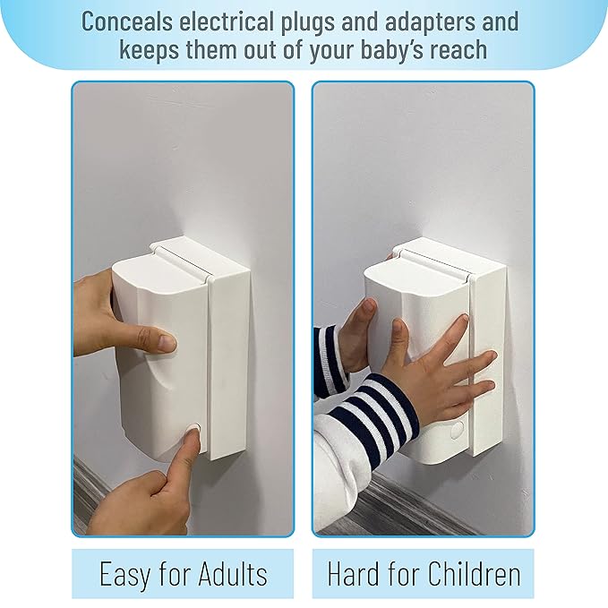 Bates Baby Safety Outlet Cover Box - Plug Covers for Electrical Outlets, Child Proof Outlet Cover, Socket Covers for Outlets