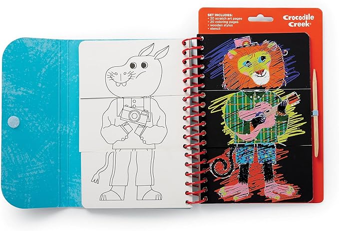 Crocodile Creek Scratch Art Flip Book/Animals