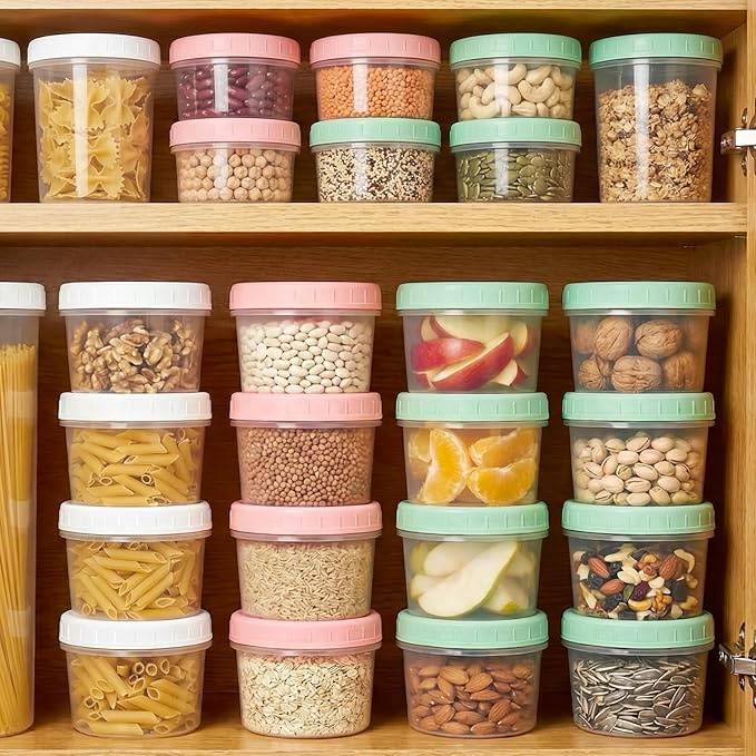 ASEVAT 18 Pack 4 oz Food Storage Containers with Twist Lids – Leakproof BPA-Free Soup Containers, Microwave/Dishwasher Safe Freezer Containers for Meal Prep, Leftovers & Takeout