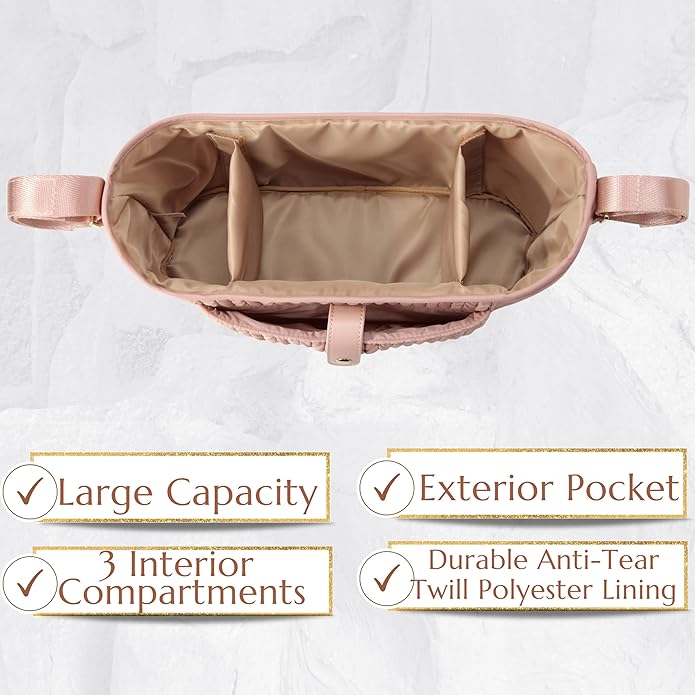 Universal Baby Stroller Organizer,Diaper Caddy Organizer with Adjustable Straps to Fits Nearly Any Strollers | Universal, Adjustable Straps