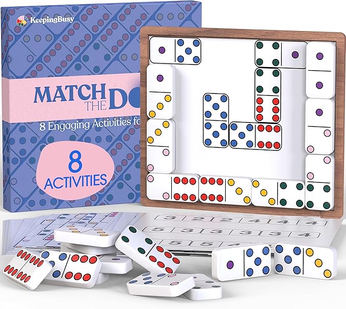 Keeping Busy Match the Dots Dominos Activity Kits for Dementia Patients | Dementia Activities for Seniors Alzheimers Products for Elderly Gifts | Memory Games for Adults Gifts for Elderly Men & Women