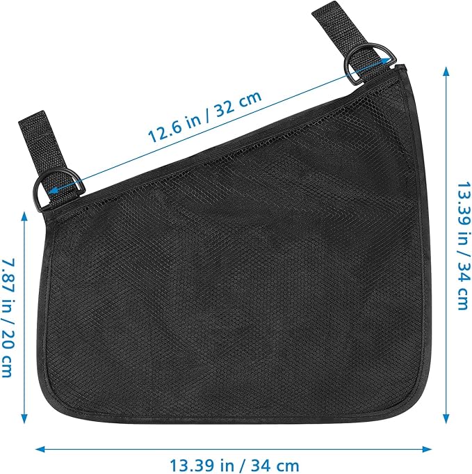 Accmor Universal Stroller Organizer, Side Sling Stroller Organizer, Mesh Cargo Net Stroller Storage Caddy Accessories, Stroller Bag Accessories Fits for Uppababy, Nuna, Baby Jogger, Doona Strollers