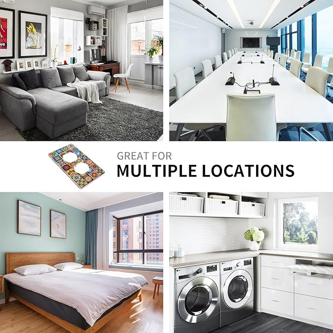 Talavera Mexican Tiles Outlet Covers Decorative Electrical Outlets Duplex Outlet 1-Gang Wall Plate Receptacle Wall Outlet Cover
