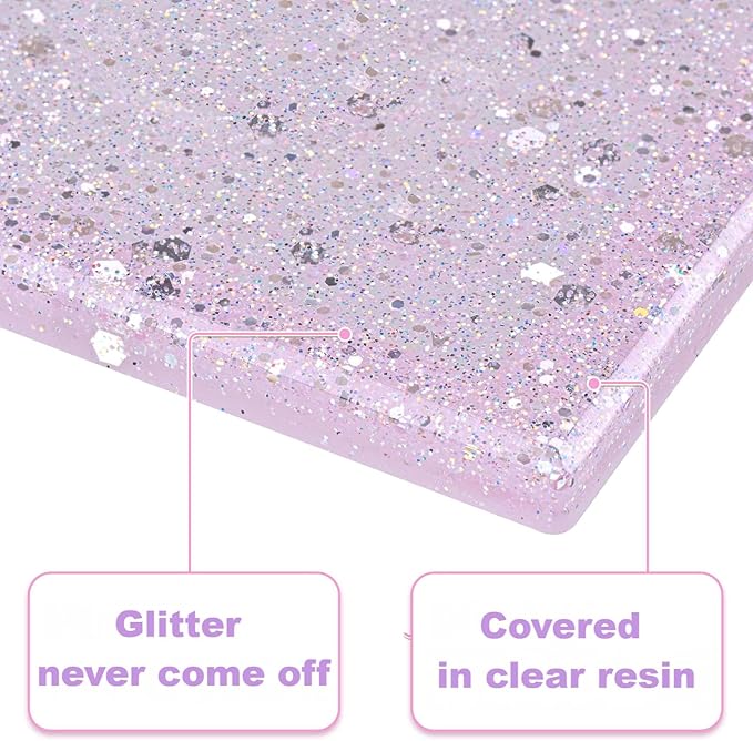 Pink Light Switch Cover - Sparkle Wall Outlet Cover for Girls Room - 1-Gang Rocker 5.10"x3.15"