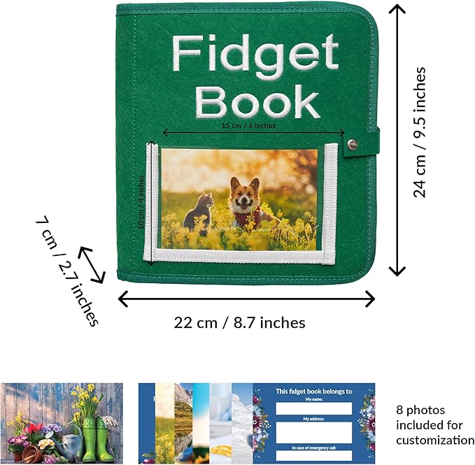 Fidget Book for Elderly | Fidget Blanket for Dementia | Dementia Products for Elderly | Gift, Activities and Fidget Toys for Seniors with Alzheimer’s or Dementia | Fidget Book v2