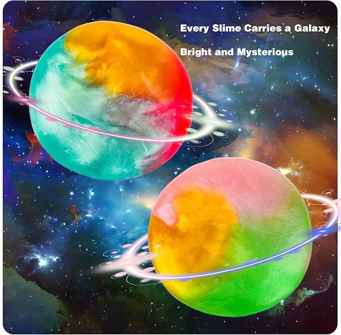68 Pack Galaxy Slime Kit, Mini Bulk Easter Slime Party Favors, Valentines Day Birthday Gift, Goodie Bag Stuffers, Classroom Reward for Kids Girls Boys 8-12, Valentine Halloween Christmas Slime Toys
