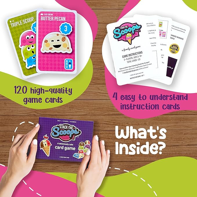 Fun Family Ice Cream Game Perfect for Adults and Children Ages 6-12 (Standard Edition) - Fast and Cute Kid Card Games The Whole Family Will Love