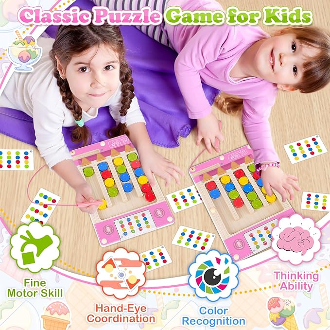 Magnetic Puzzle Toys for 3 4 5 Year Old Girl, Montessori Travel Activities for Kids Age 4-6 Year Old Girl Gifts, Wooden Sensory Toys for 3-4-5-6 Year Old Kids With Autism Learning Toy for 3+ Year Old