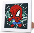KOJEFCV Cartoon Diamond Art Painting Kits for Kids with Frame,Cartoon Diamond Art for Kids Ages 4-8-12,Easy Gem Kit Kid with Beautiful Package for Gift Home Wall Decor(7x7inch)