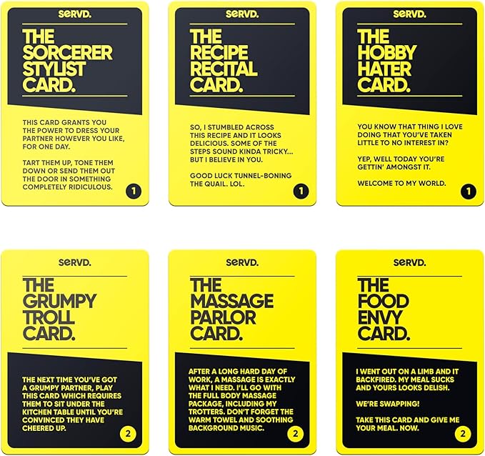 Hasbro Games SERVD Couples Game – Hilarious Real-Life Card Game for Partners – Funny Gifts for Anniversary, Date Nights, Valentine’s Day – 2 Players – Ages 17+