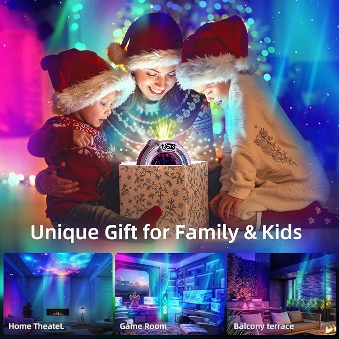Space Portal Plasma Ball Night Light, LED Galaxy Projector Alien Lamp with White Noise, Bluetooth Music Speaker Alarm Clock,Remote,Star Light for Kids Room Decor Lamp, Christmas/Birthday Gift.(Pink)