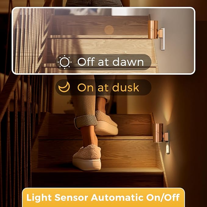 L LOHAS LED Night Light, Automatic Night Lights Plug into Wall, 2 Pack Nightlights with Light Sensor, 3000K Soft White 0-100LM Dimmable Modern Nightlight for Kids Bedroom Hallway