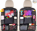 PIDO Car Seat Organizer for Backseat, Back Seat Organizer for Kids with Touch Screen Tablet Holder and 8 Pockets, Car Travel Accessories, Road Trip Essentials for Kids, 2 Pack